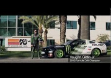Vaughn Gittin Jr. Mustang Burnout & Chase of RC Drift Car.