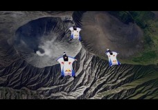 Wingsuit Flight Over an Active Volcano.